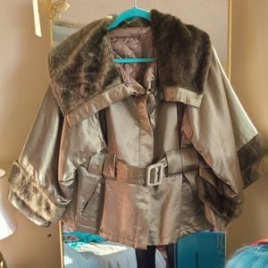 Paparazzi Olive Winter Coat with Belt and Detachable Lining